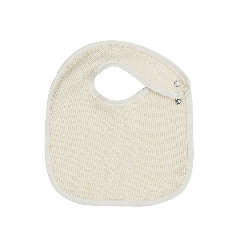 Bavoirs Naissance X6 Nid D'abeille 18x21cm Unis Beige & Choco 3kg7 coloris 2