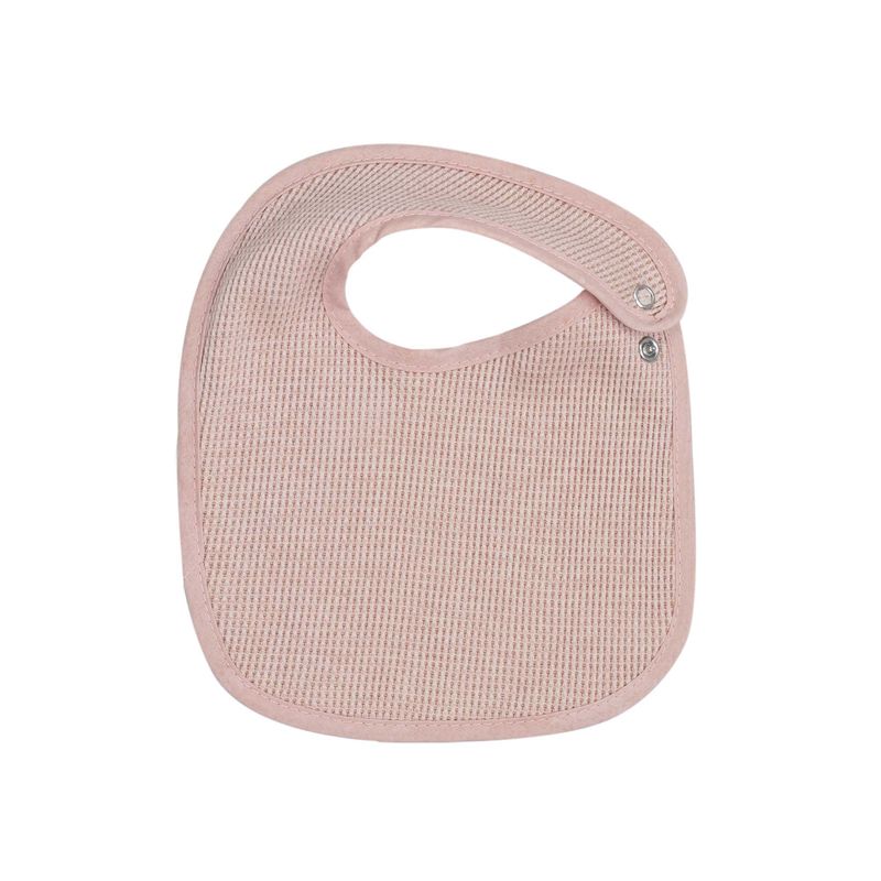 Bavoirs Naissance X6 Nid D'abeille 18x21cm Unis Roses 3kg7 coloris 2