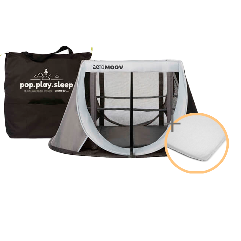 Pack Lit de voyage pliant Instant + drap housse Aeromoov Cover