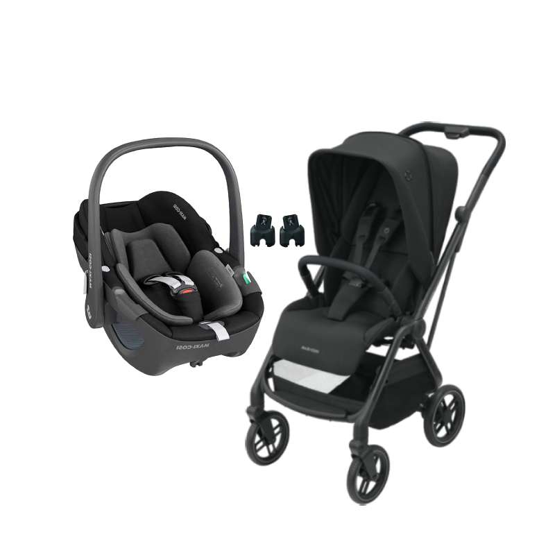 Pack duo poussette Leona 2 + siège-auto Pebble 360 Maxi-Cosi