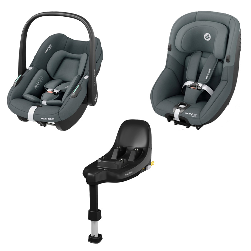 Pack Pebble S + Pearl S + base FamilyFix S Maxi Cosi cov er