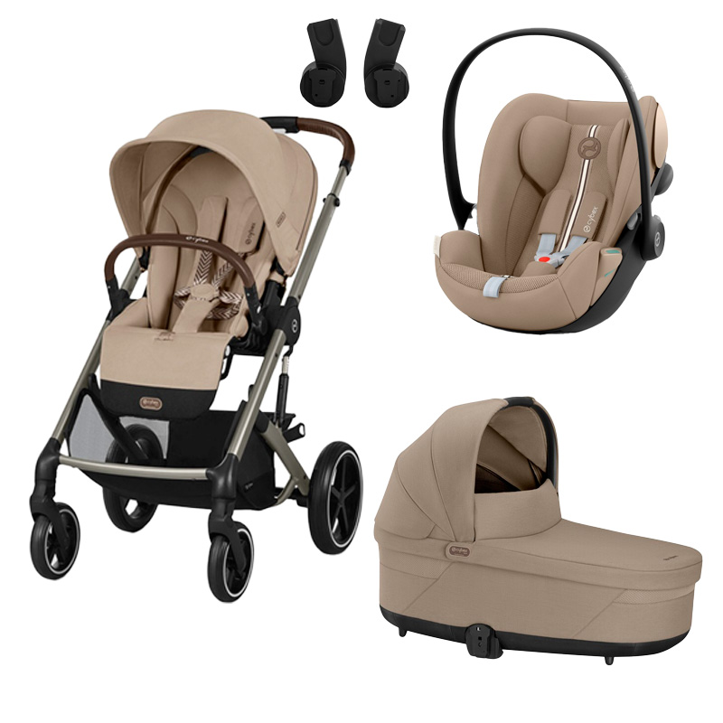 Pack trio Poussette Balios S Lux 2 2024 + siège-auto Cloud G i-Size + Nacelle S Lux Cybex cover