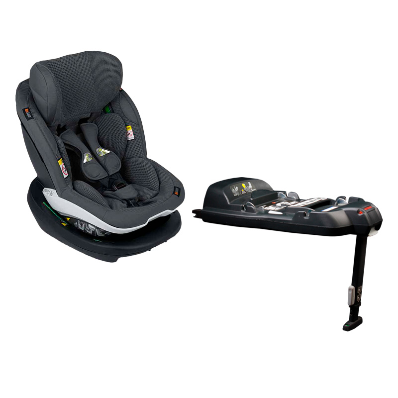 Pack Siège-auto iZi Modular i-Size A X1 Anthracite Mesh + base isofix BeSafe cover