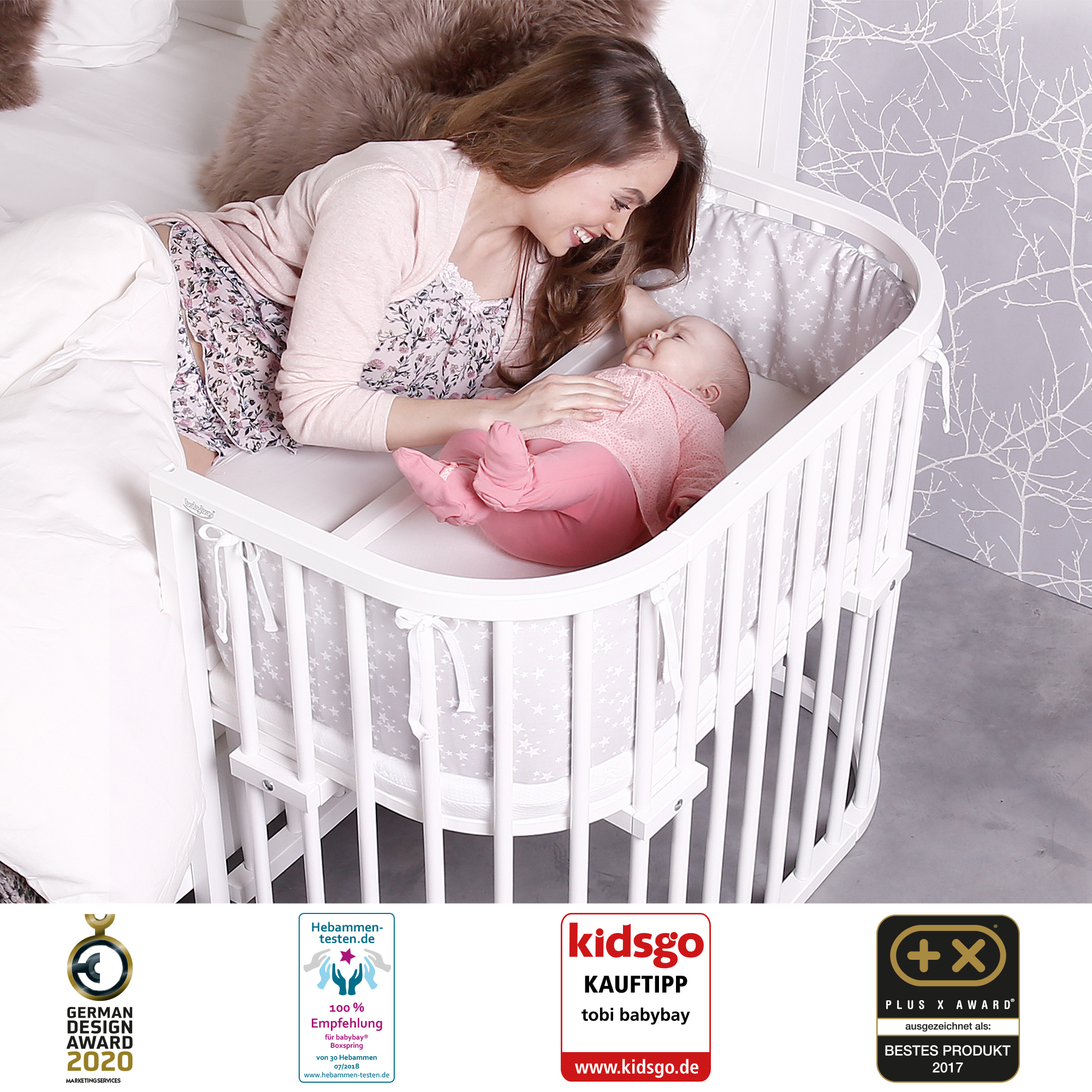 Berceau Cododo Maxi Comfort Plus Blanc laqué Babybay bébé