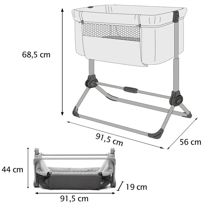 Berceau cododo nomade Sidenest Renolux dimensions