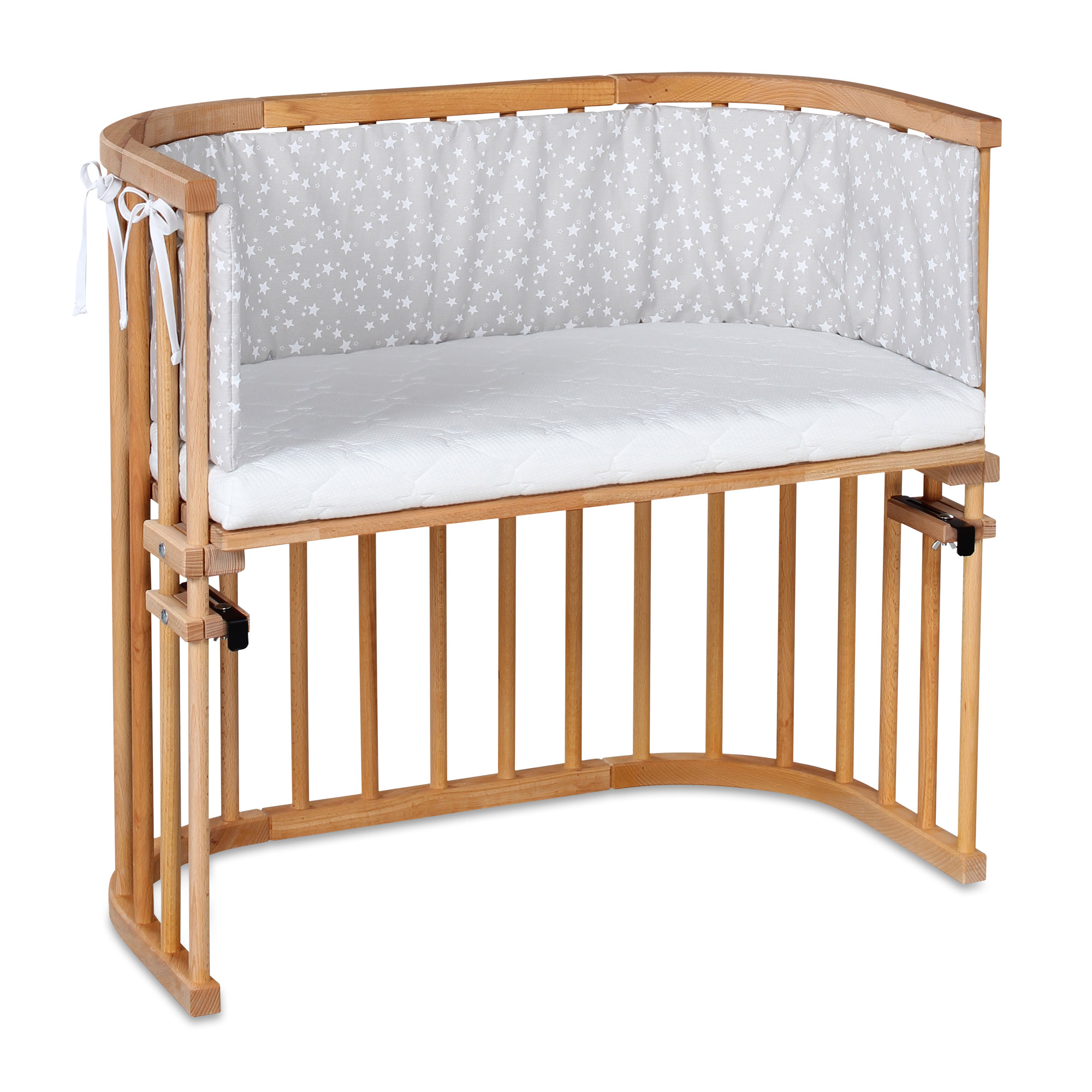 Berceau Cododo Original Cœur de hêtre huilé Babybay matelas