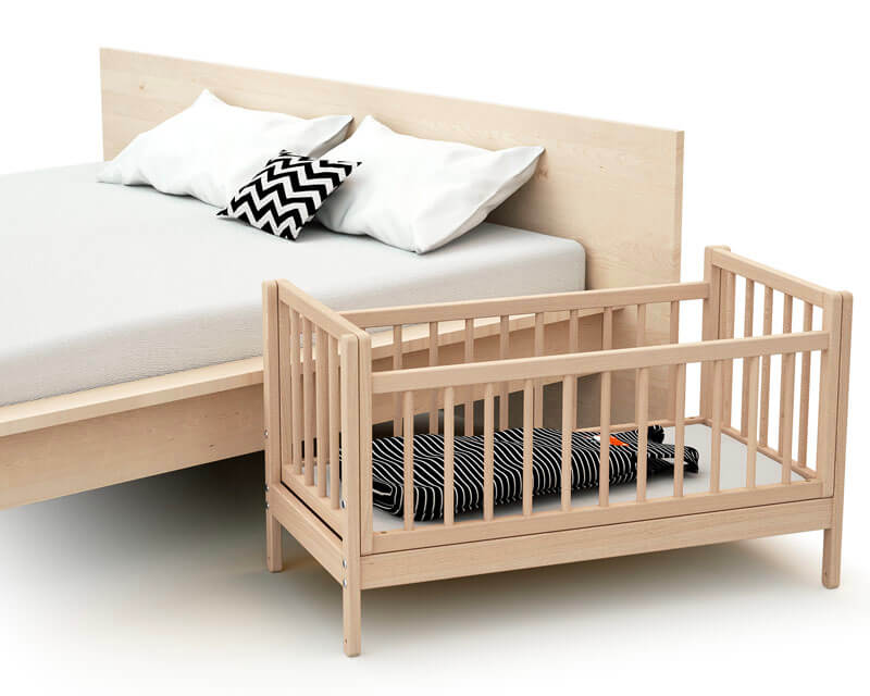 Lit / Berceau cododo en bois + Matelas + Draps Housse - Childwood