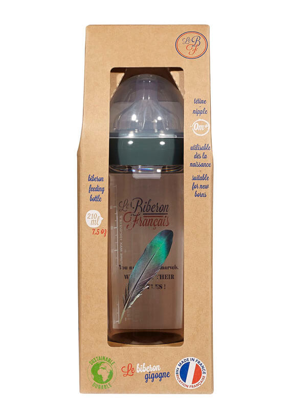 Biberon 210 ml 0m+ Plume Le Biberon Français packaging