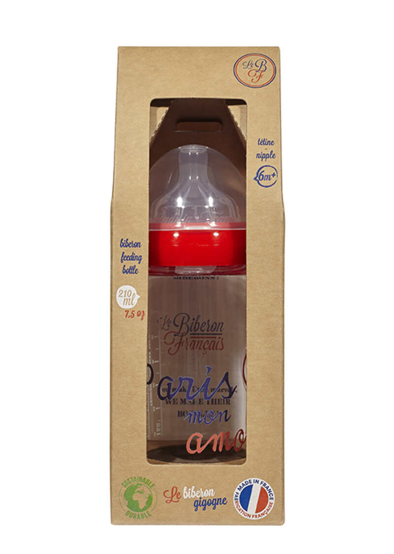 Biberon 210 ml 6m+ Paris Mon Amour Le Biberon Francais package face