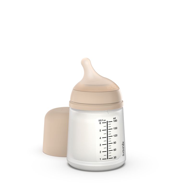 Biberon Anti-Colique Zero Zero, 180ml, Breveté, Tétine Silicone, Special Allaitement, A, 0m+ Light Suavinex produit