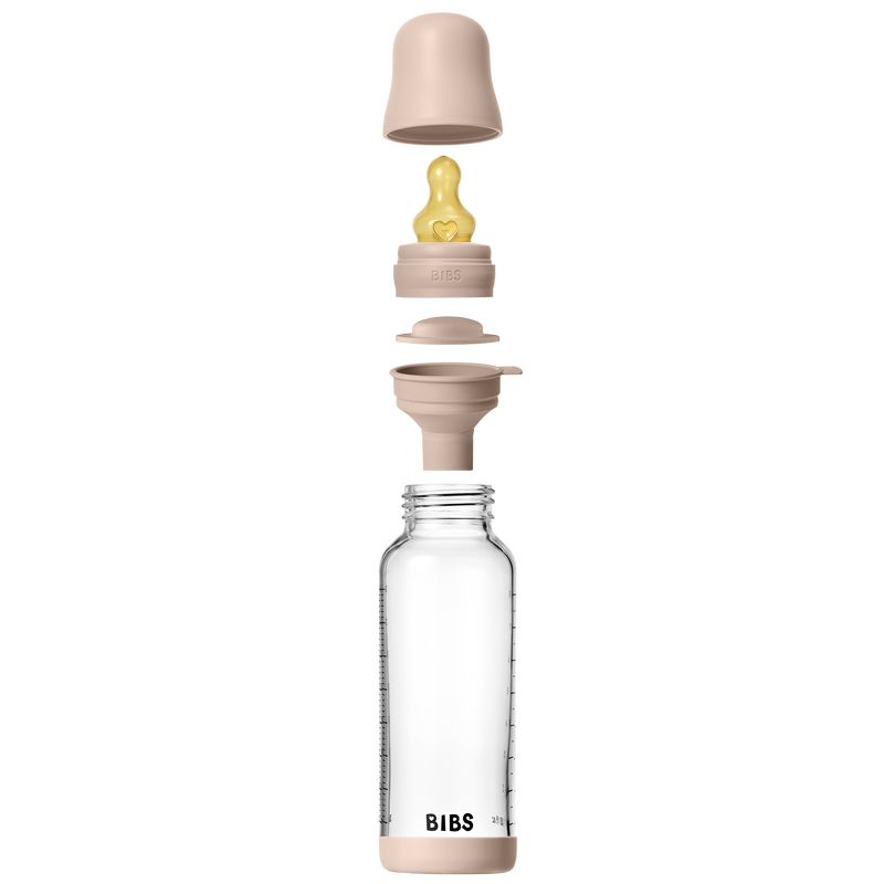 Biberon en verre Tétine Latex 240 ml Débit Moyen Bibs éléments