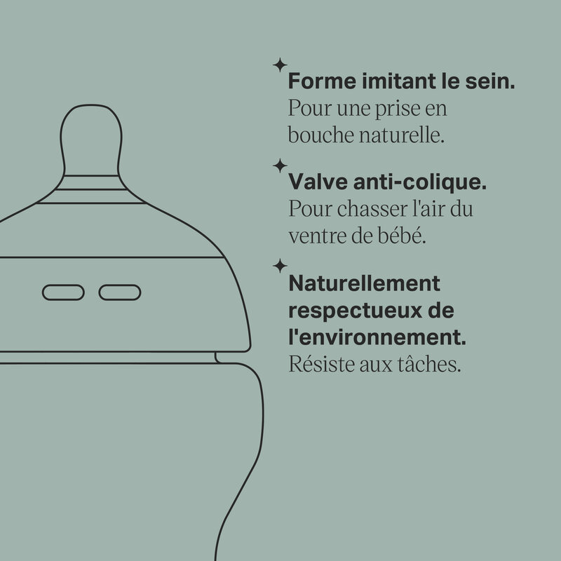 Biberon Natural Start Verre 250ml Tommee Tippee information