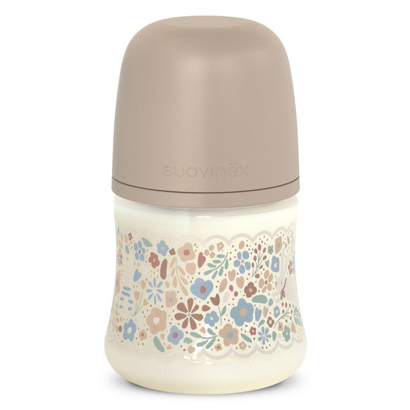 Biberon Polyamide150ml Tetine Sxpro S Wonderland Liberty beige SUAVINEX avec bouchon