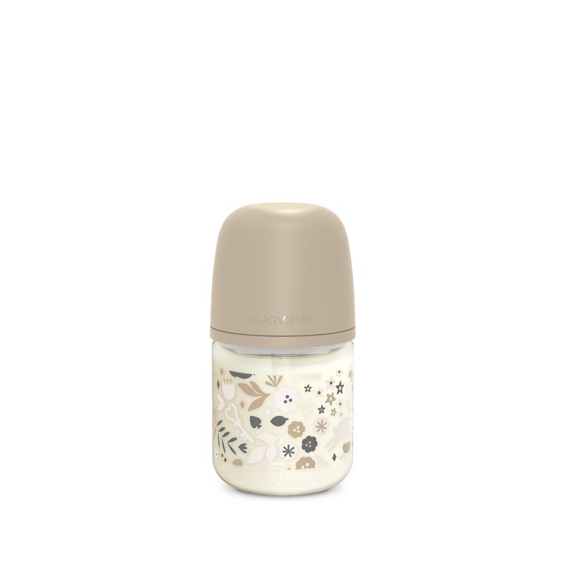 Biberon Verre 120ml Tetine Sxpro S Wonderland Suavinex bouchon sur biberon