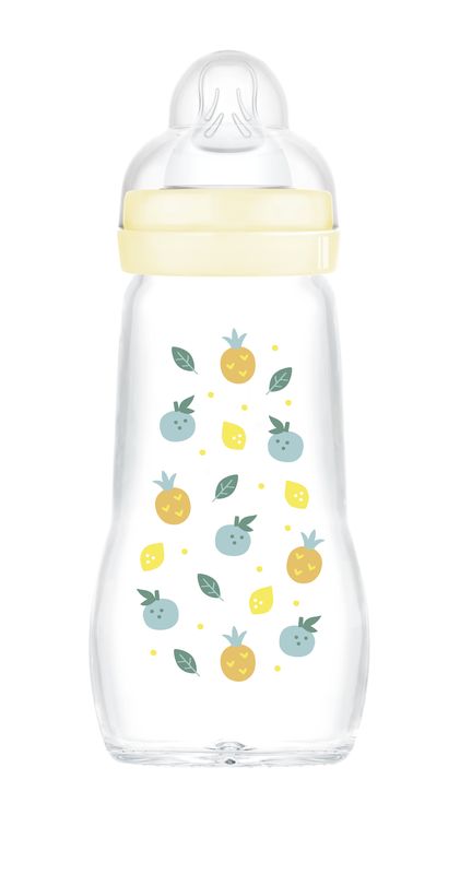 Biberon verre 260 ml Tétine débit 2 MAM coloris blanc