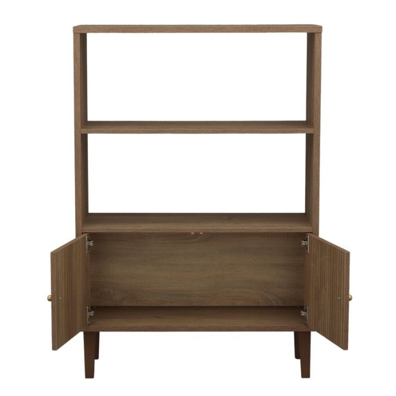 Bibliothèque Mokka Sauthon face ouvert avec étagères