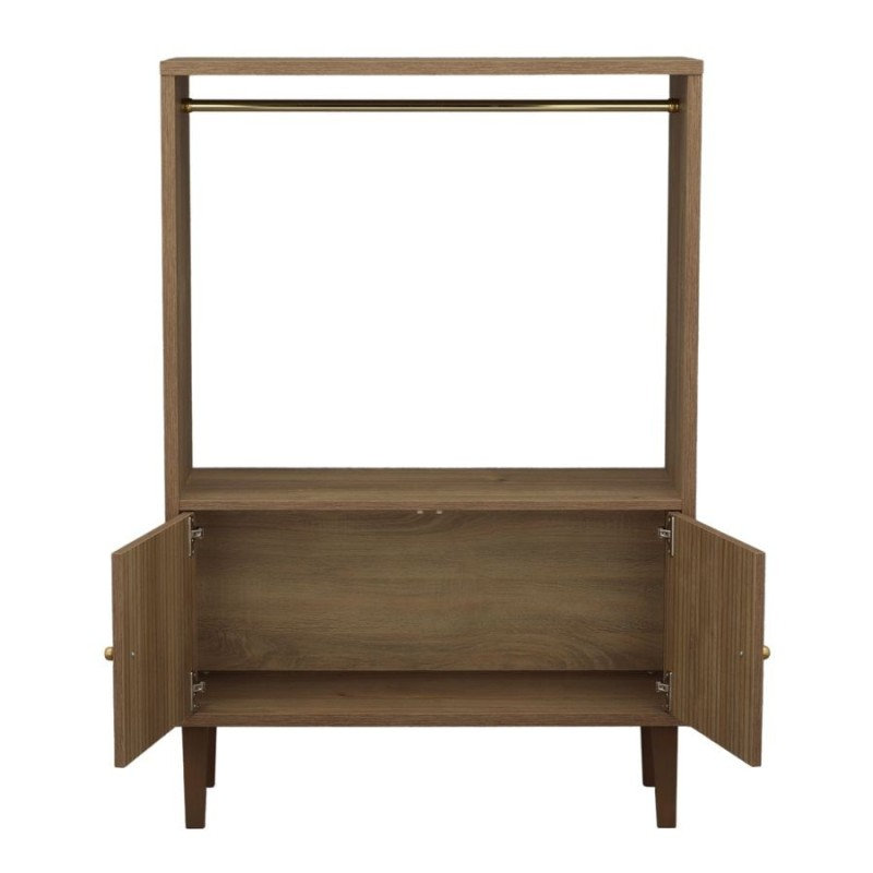 Bibliothèque Mokka Sauthon face ouvert avec penderie