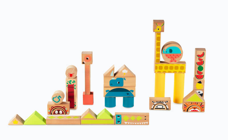 Blocs de construction en bois Jungle Lilliputiens Produit