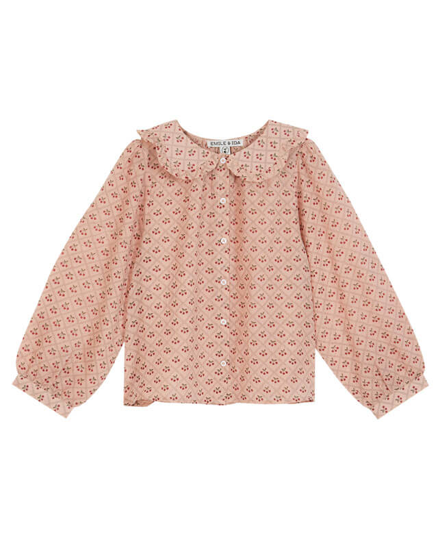 Blouse à col fleuri Cherry Emile & Ida