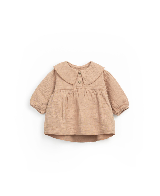 Blouse en gaze de coton rose Art Play Up