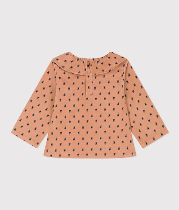 Blouse manche longue en velours Petit Bateau dos