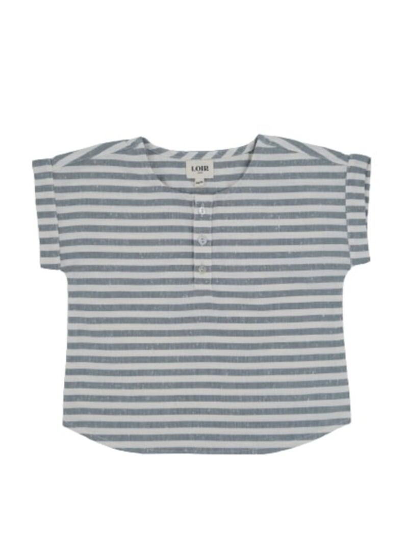 Blouse à manche courtes avec ouverture boutonnée sur le devant Green 24M Loir produit face
