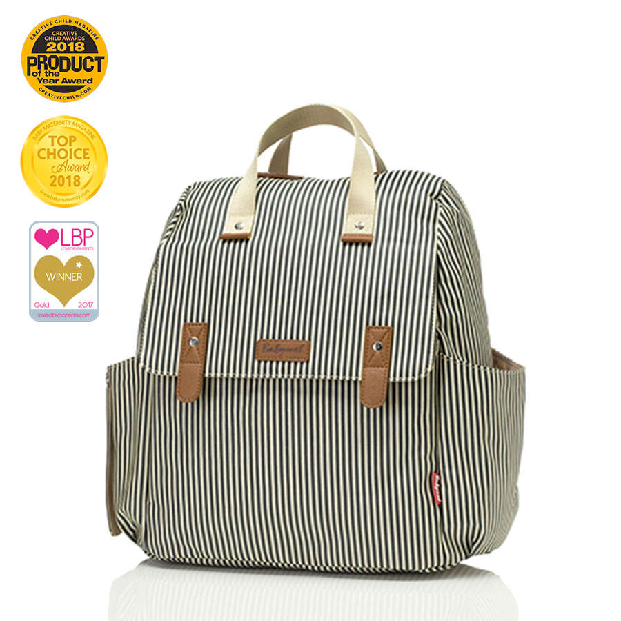 BM5151 Sac a dos a langer Robyn Convertible Backpack Navy Stripe Prix Babymel Bambinou