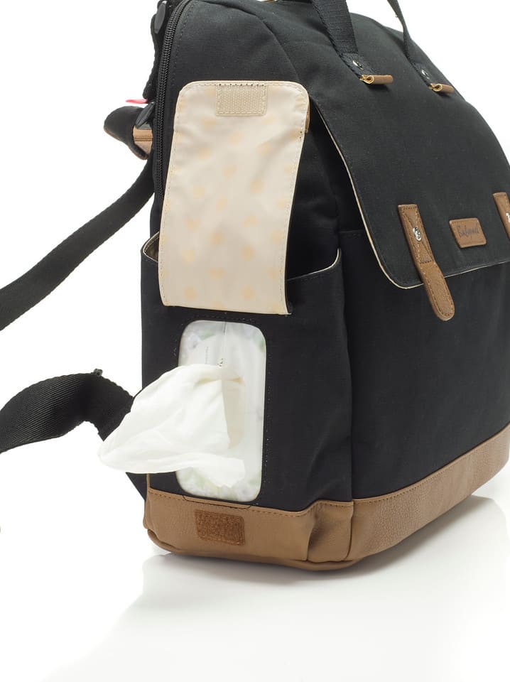 BM9182 Sac a dos a langer Robyn Convertible Backpack Black Lingettes Babymel Bambinou