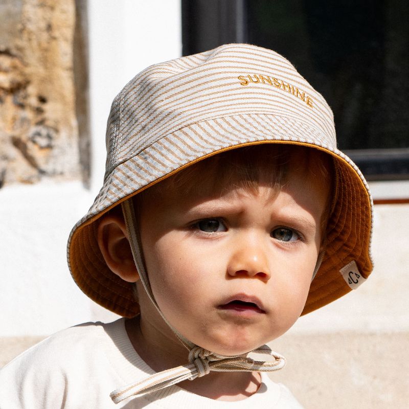 Bob réversible Ocre marinière Sunshine 3-6 mois Chamaye lifestyle