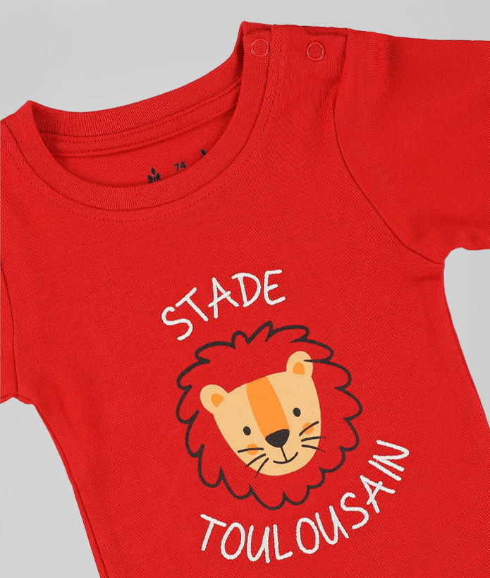 Body Bébé Stade Toulousain Manches Longues Lion rouge Stade Toulousain logo