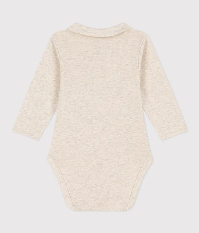 Body manches longues à col Beige Petit Bateau dos