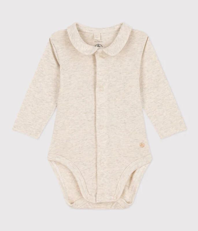 Body manches longues à col Beige Petit Bateau