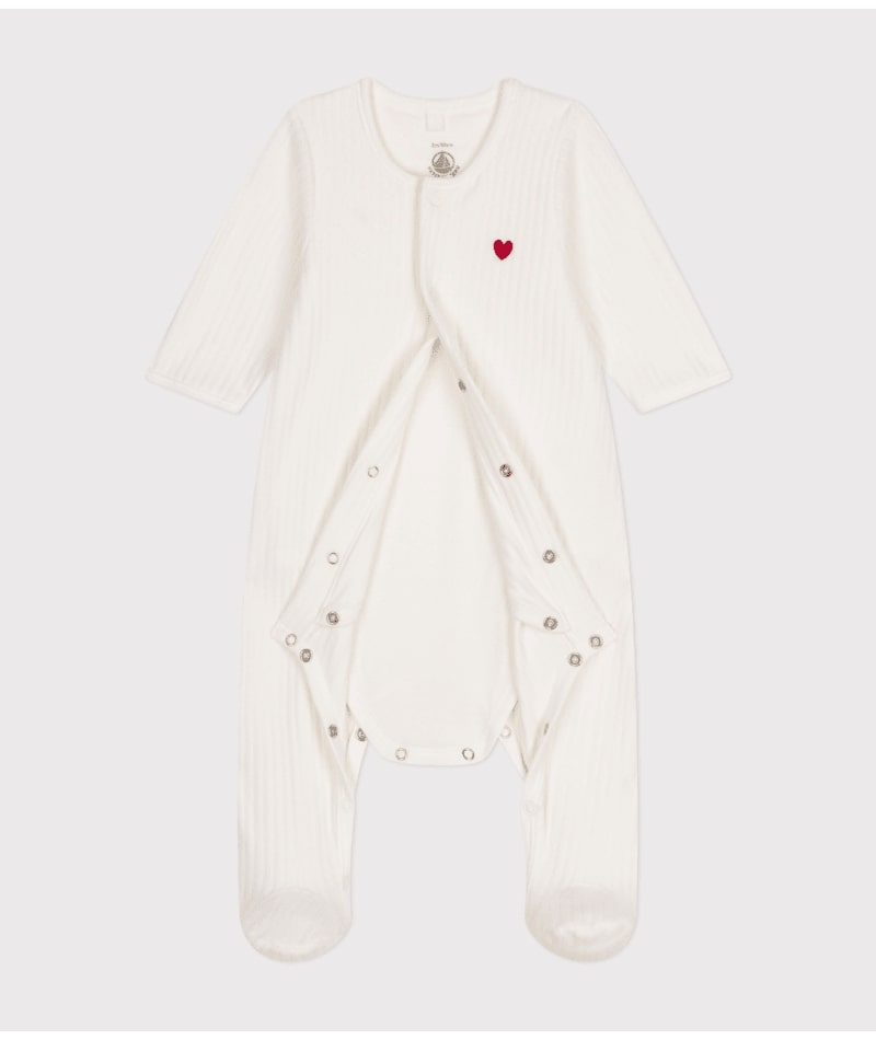 Bodyjama en velours Marshmallow Petit Bateau ouverture bas