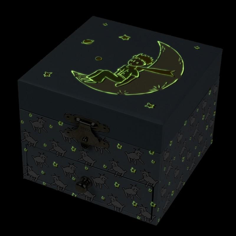 Boîte à Musique Cube Phosphorescent Le Petit Prince TROUSSELIER nuit