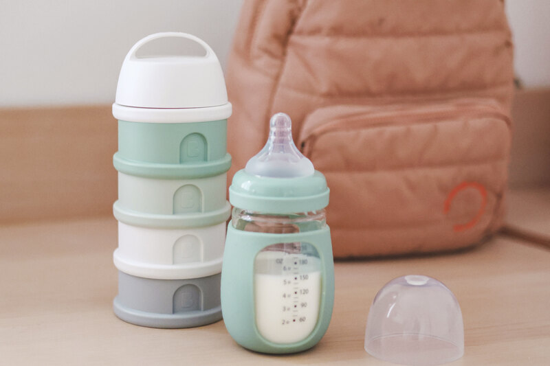 Boîte doseuse 4 compartiments Cotton white/Sage green BEABA lifestyle 3