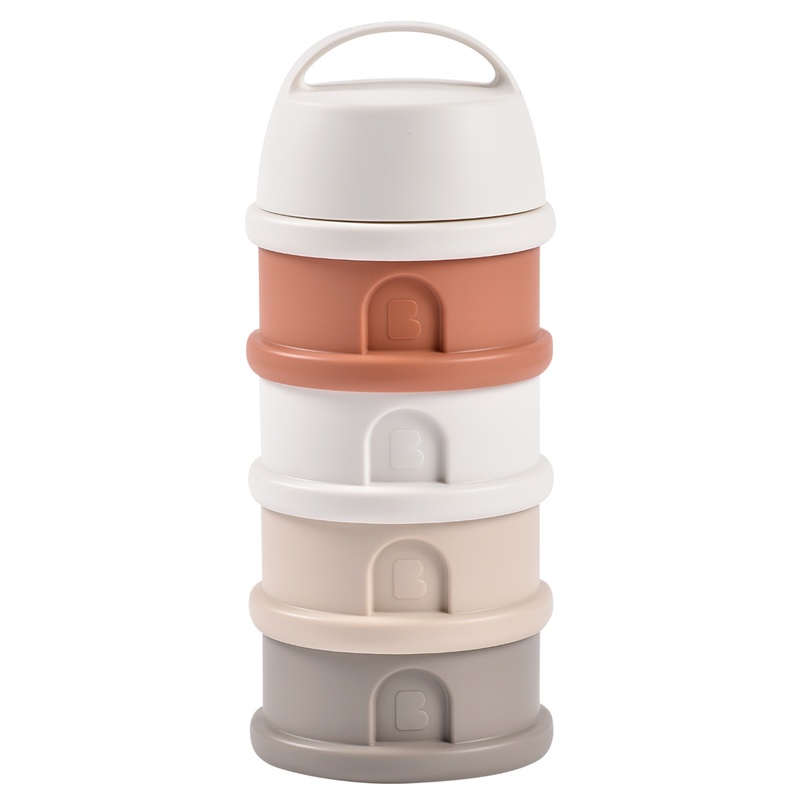Boîte doseuse - 4 compartiments  Cotton white/Terracotta Beaba produit face