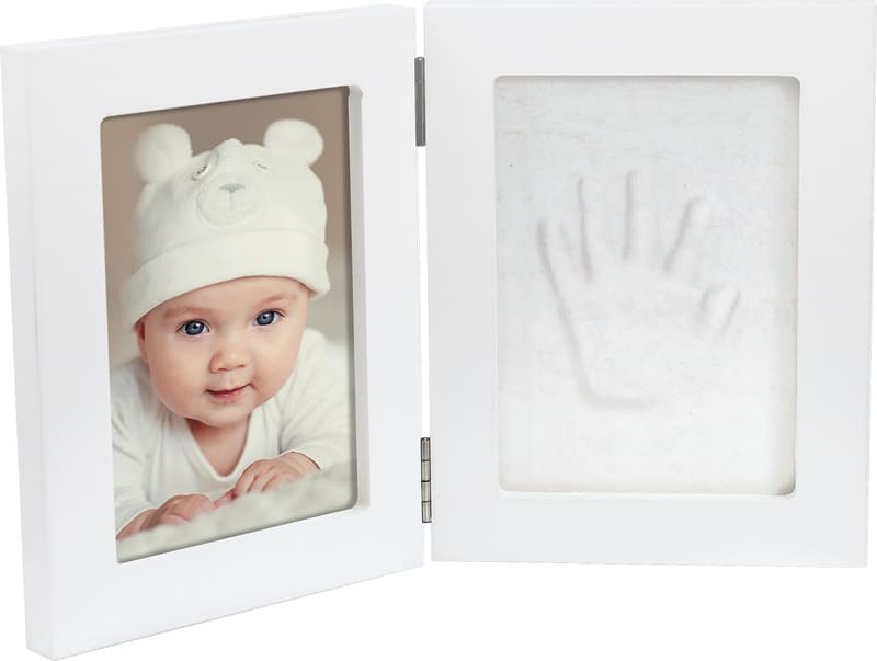 Boite empreinte main cadre double photo coffret cadeau Dooky cadre