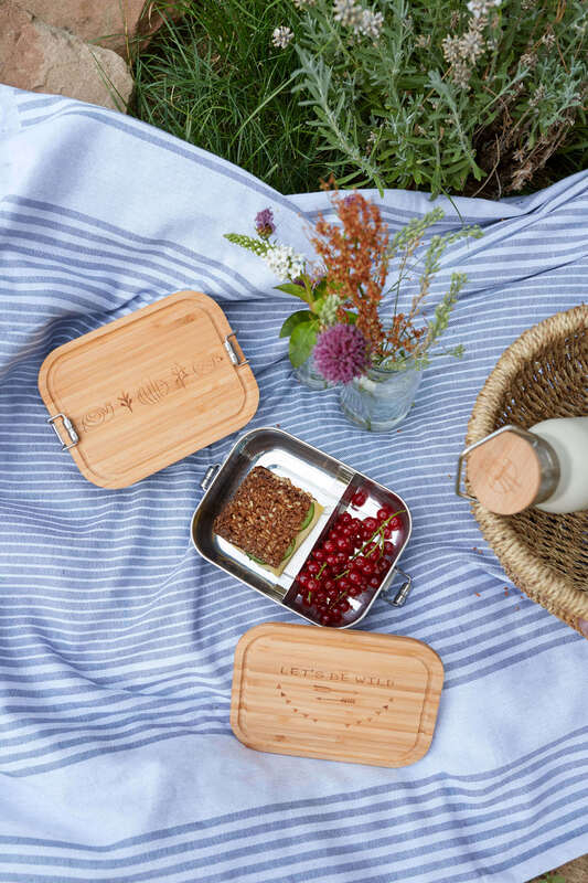 Boîte à goûter inox bambou Garden Explorer Lassig Ambiance