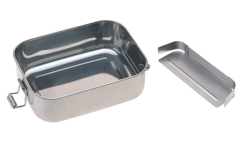 Boîte à goûter inox bambou Garden Explorer Lassig Séparation