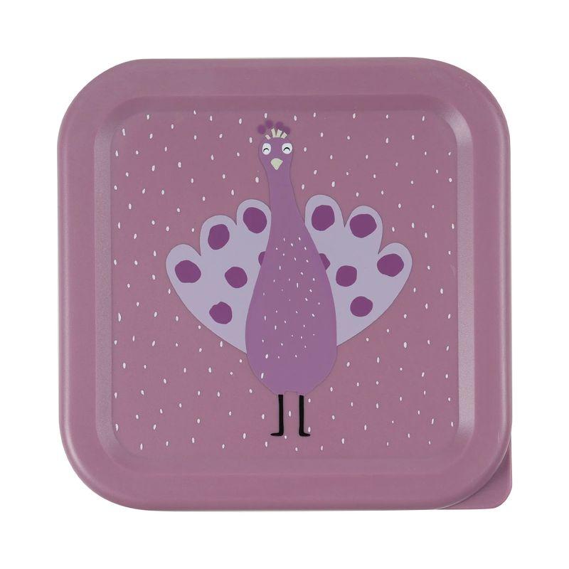 Boîtes à goûter 3 pièces Mrs. Peacock TRIXIE motif