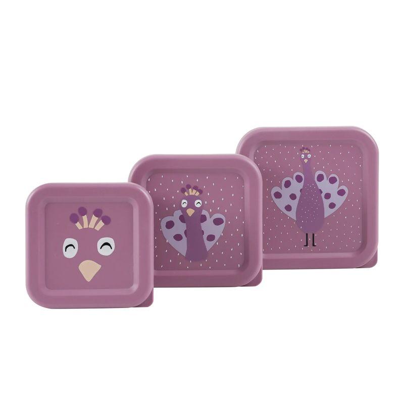 Boîtes à goûter 3 pièces Mrs. Peacock TRIXIE pack complet