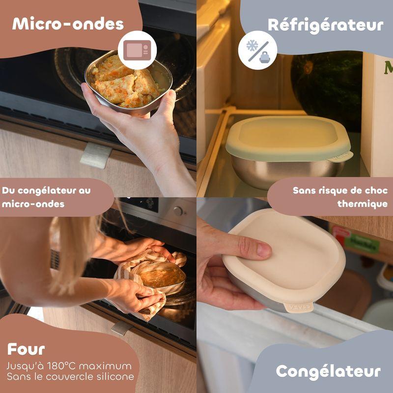 Boîtes repas inox multi-usage x3 BigLove BEABA caractéristiques 3