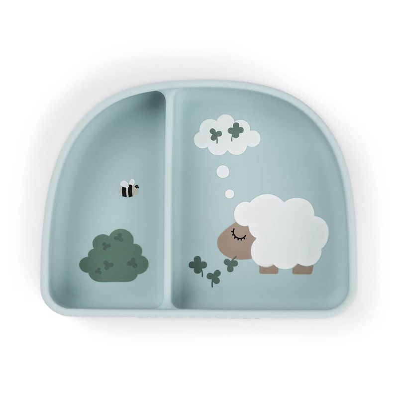 Bol à compartiments ventouse Tiny farm Bleu Done By Deer produit 