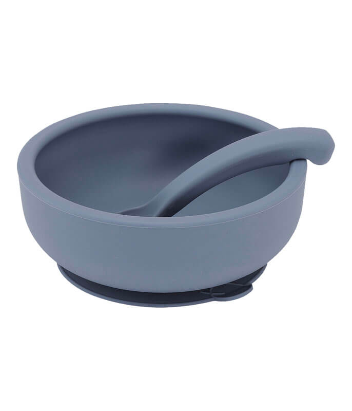 Bol à Ventouse avec couvercle et cuillère Bleu Lille Vilde