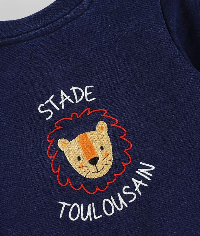Bomber Bébé Lion Denim Stade Toulousain logo arrière