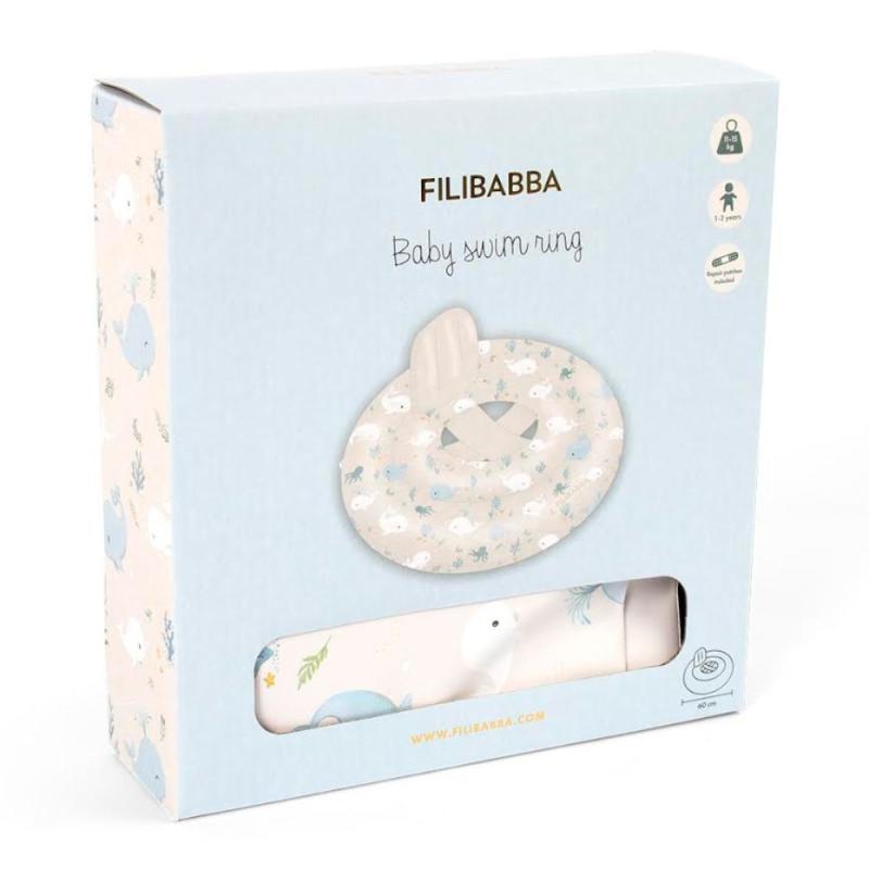 Bouée bébé Alfie Les contes de Christian la Baleine FILIBABBA packaging