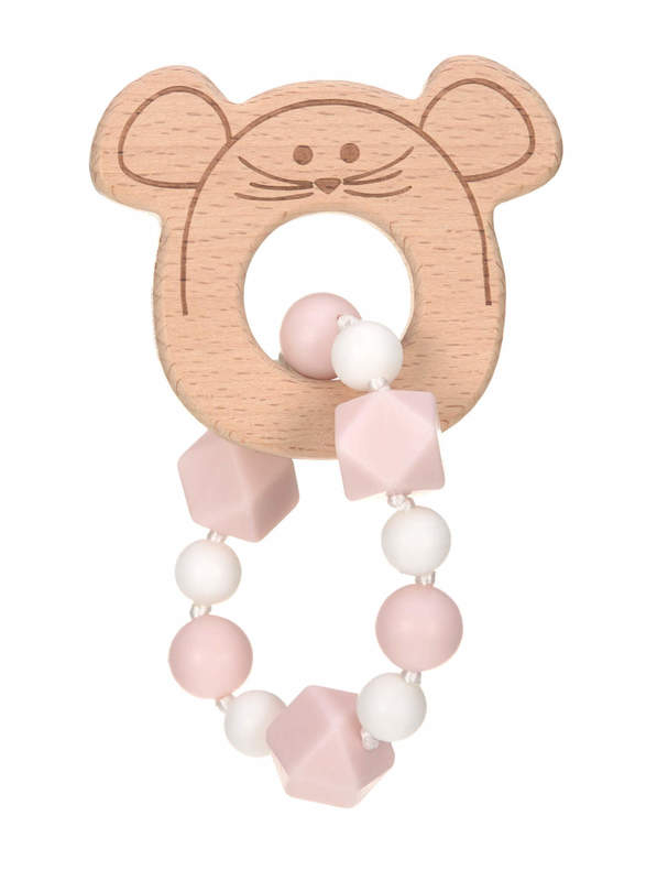 Bracelet de dentition en bois et silicone Little Chums Souris Lassig Produit