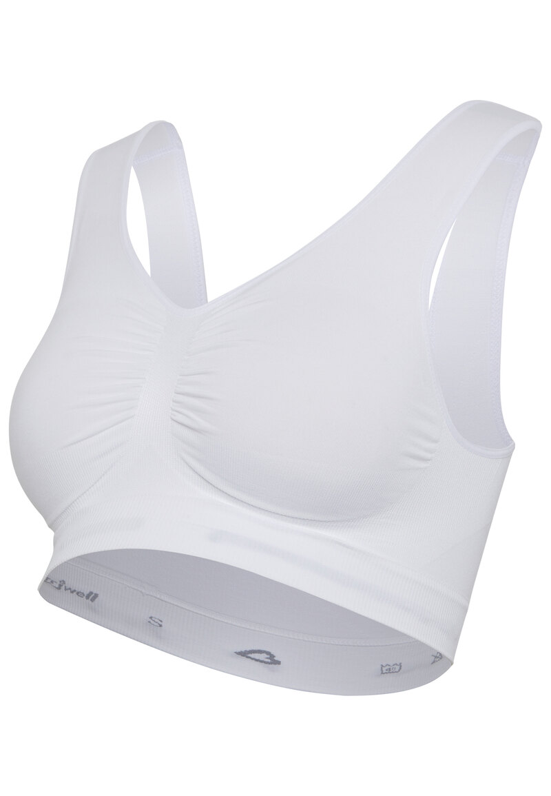 Brassière de grossesse sans couture blanc Carriwell produit face