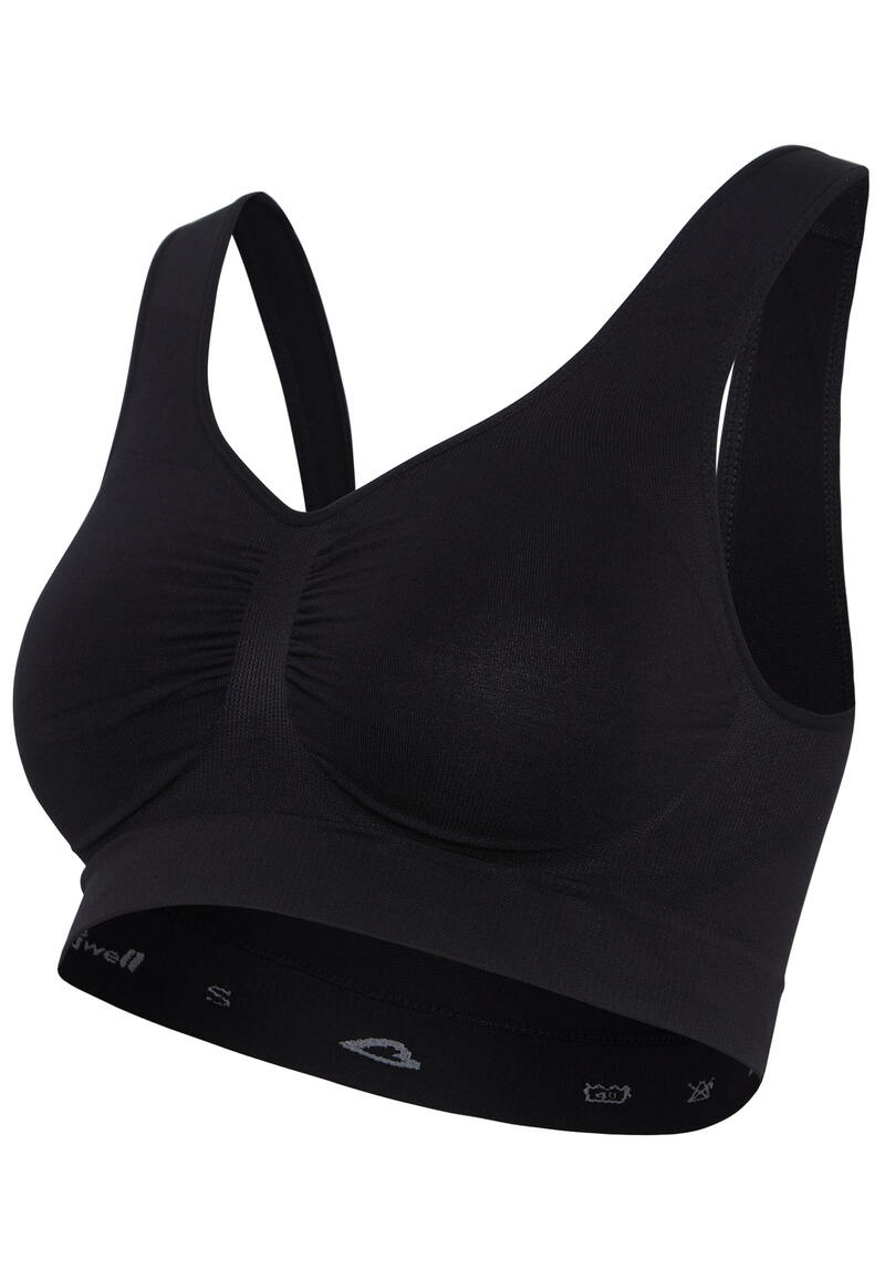Brassière de grossesse sans couture noir Carriwell produit face