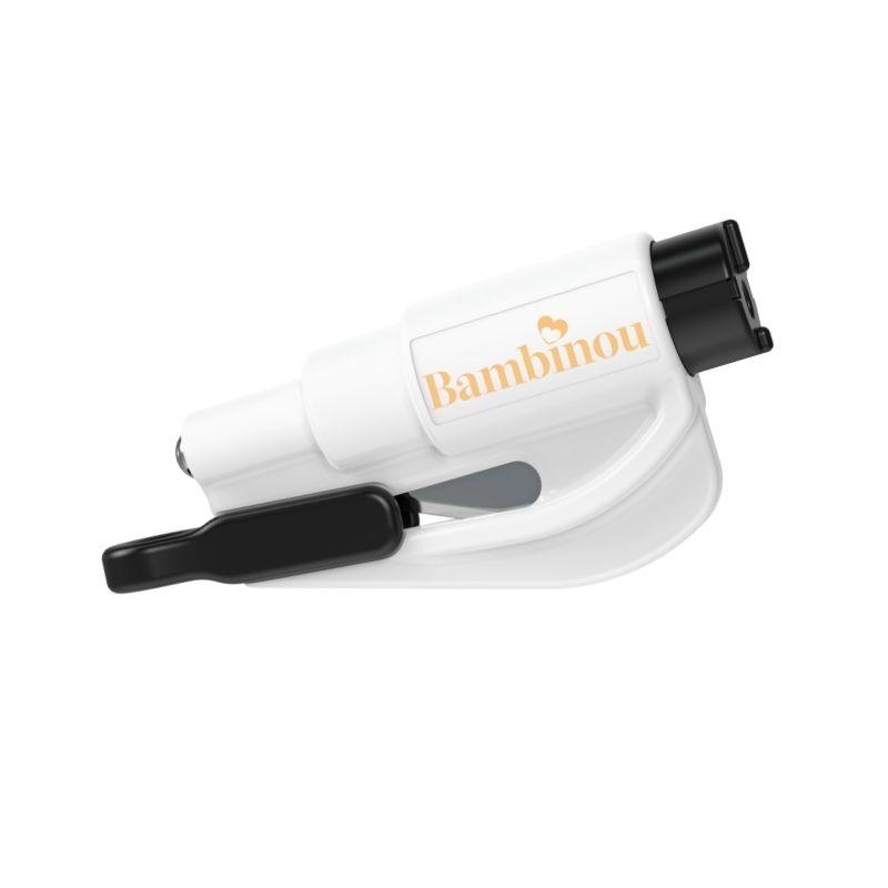 Brise-vitre et coupe-ceinture Blanc Bambinou RESQME produit